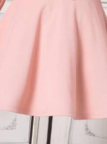 SHEIN Young Girl 1pc Fashion & Cute & Minimalist Elegant Knit Patchwork Chiffon Long Sleeve Dress, Autumn Mommy And Me Matching Outfits (Sold Separately) ,Elegant Long Sleeve Cake Dress, For Birthday Party, Vacation, Great For Casual & Daily Wear & School Daily In Autumn & Winter, For Christmas, Princess Dress,Sister And Me Matching.