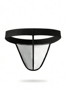 Slips sexy de hombre con estampado de lema y aguacate