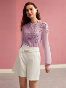 MOTF PREMIUM 金属细节斜口袋短裤