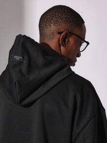 SUMWON Áo hoodie chui đầu thời trang đường phố thêu logo ký hiệu đô la Đồ mặc ở nhà thể thao Thời trang đô thị Thoải mái Thường ngày Trang phục thiết yếu Thu Đông - màu đen - Xem 5