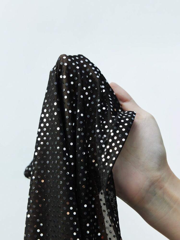 SHEIN Maija Women's Black & Flesh-Tone Splice Round Neck Asymmetrical Hollow Adjustable Strap Fitted Fashionable Versatile Sexy Casual/Party Dress, Suitable For All Seasons Festival