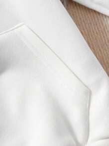 SHEIN Tween Girl Autumn/Winter New Arrival Back Embroidered Text & Letter Hooded Sweatshirt