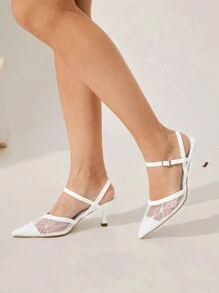 CUCCOO HITCHD 女士时尚百搭休闲高跟鞋，适合圣诞节和新年假期氛围秋冬季 - 白色 - 查看 8