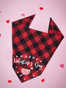 PETSIN Valentine's Day Pet Bandana, Dog Neckerchiefs With Heart Print, Random Color - Multicolor - View 6