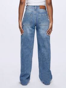 SUMWON WOMEN 洗水宽松宽松木匠牛仔裤