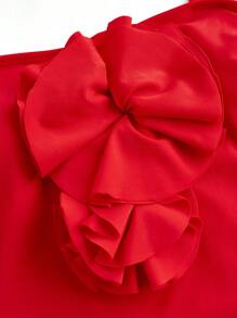 Swim Oasis 夏日假期 3D 花卉连体泳衣套装 - 紅色 - 查看 7