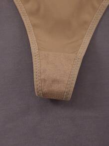 EmpressEnvy 3件套女士纯色O型环连接丁字裤套装 - 彩色 - 查看 3