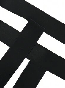 男士纯色镂空性感内衣配饰 - 黑色 - 查看 6