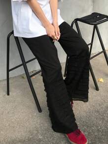 FRIFUL Women's Solid Color Pockets Wide Leg Loose Casual Pants, Versatile