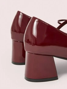 CUCCOO DOLLMOD Simple Mary Jane High Heel Pump Shoes For Women, Halloween Valentine's Day