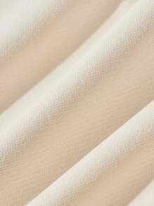 Blossori 男童优雅卡其色针织松紧腰裤，秋冬 - 杏色 - 查看 3