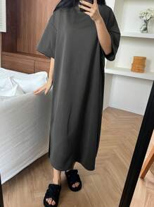 DAZY 简约字母图案宽松睡袍睡衣