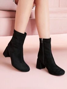 CUCCOO DOLLMOD 新年假期女士黑色粗跟踝靴和短靴