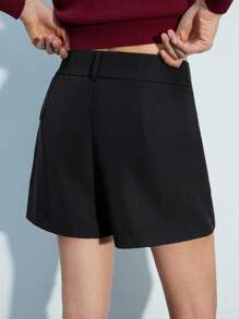 Maija Women's Casual & Commuting Solid Color Button Decor Mini Skirt Valentine's Day,Festival