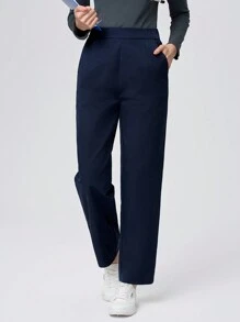 TaskEZ Straight Leg Multi Pocket Women's /Nursing Scrub Uniform Pants - Royal Blue - View 1