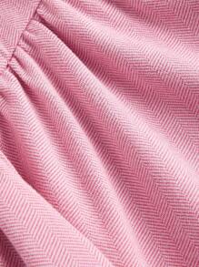 SHEIN MOD Vestido corto de hombro único con bloque de color rosa y gran lazo, vestido de recepción de boda, vestido rosa, vestido con lazo, vestido elegante, vestido de fiesta sexy, vestido de dama de honor, Día de San Valentín, talla grande - Rosa - Ver 5