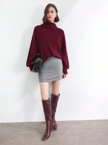 BizChic Szara Mini Spódnica, Eleganckie Biurowe/Dojazdowe Ubranie Dla Kobiet, Odpowiednie Na Nowy Rok, Randkę, Wiosnę/Lato