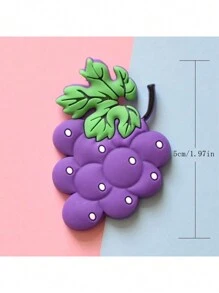 9个随机可爱卡通水果磁贴，创意软胶贴纸，为您的冰箱增添缤纷乐趣！生日、房间装饰、斋月装饰、家居装饰、浴室装饰的最佳礼物 - 彩色 - 查看 5