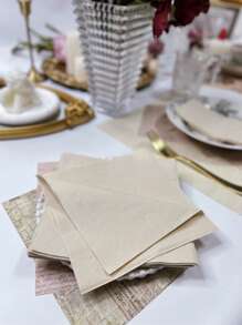 20Pcs Solid Color Disposable Napkins, 13x13 Inch 2-Ply Dinner Napkins, Party Table Decor Supplies For Wedding Birthday Baby Shower Holiday Festival - Multicolor - View 8