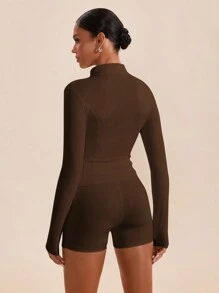 VARSITIE High Neck Long Sleeves Skinny Women Sports Sets