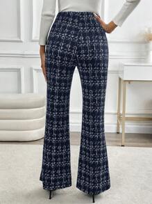 SHEIN Clasi Women's Elegant Button-Up Casual Long Pants, Minimalist Fashion Daily Wear