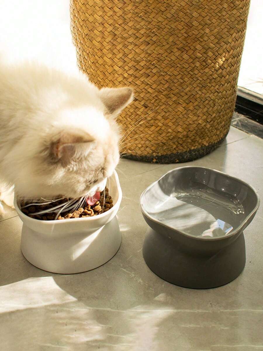 1 件随机颜色宠物碗,适用于猫和小型犬 - 耐用食物和水喂食器,防滑陶瓷/塑料宠物碗,适用于小猫/小狗,可爱的干/湿食喂食碗,易于清洁的宠物碗,适用于家庭/旅行 - 彩色 - 查看 1