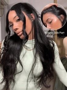 TrueHD 5x5 Thin HD BlendAway™ Pre Cut Pre Plucked Bleached Knots Lace Closure Glueless 3D Body Wave Affordable Wig ByeBye-Knots Match All Skin Tones 100% Human Hair - SNatural - View 2