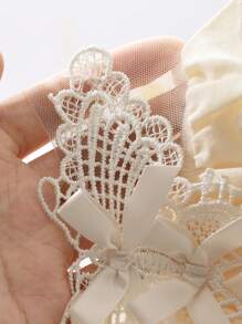 DAZY Sweet Lace Patchwork Ruffle Trim Sleep Dress