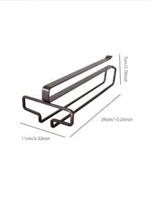 SHEIN 1pcs Iron Glass Wall Mounted Storage Rack For Home And Kitchen Valentine's Day, Valentine's Day Wedding, Birthday, Kitchen Accessories, Living Room Decoration