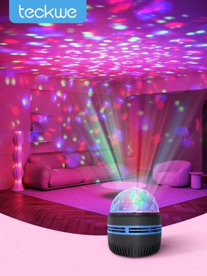 Teckwe Mini Star Projector,Wave Projector USB Powered For Bedroom,Game Room,Home Theater,Ceiling,Room Birthday Gift