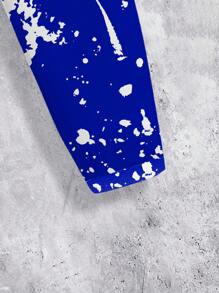 Sorvial 男士连帽运动衫和裤子套装，休闲时尚的日常穿着，秋季服装 - 藍色 - 查看 4