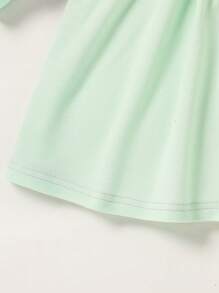 女宝宝彩虹刺绣多色拼布甜美可爱长袖休闲连衣裙