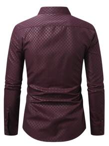 Manfinity Homme Camicia casual da uomo in flanella a quadri monopetto a maniche lunghe, adatta per l'autunno