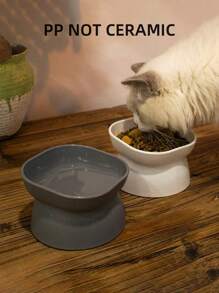 1 件随机颜色宠物碗，适用于猫和小型犬 - 耐用食物和水喂食器，防滑陶瓷/塑料宠物碗，适用于小猫/小狗，可爱的干/湿食喂食碗，易于清洁的宠物碗，适用于家庭/旅行 - 彩色 - 查看 2