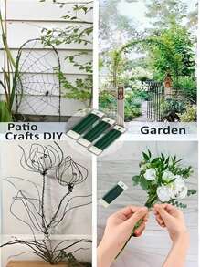 35m Green Floral Wire - Flexible Paddle Wire For Christmas Wreaths, DIY Crafts, Flower Arrangements, Floral Decor, Holiday Decorations, Gift Wrapping, Floral Shop Supplies, Handmade Wreath Base, Floral Design Wire, Crafting Wire For Artificial Flowers, Home Decor, Seasonal Projects