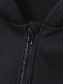 Teen Girl Solid Color Hooded Sweatshirt, Autumn/Winter