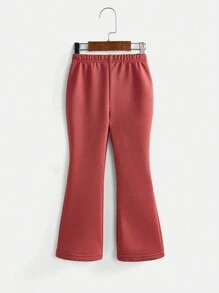 2pcs/Set Young Girls' Round Neck Long Sleeve Letter Print Simple Top And Pants Set - Multicolor - View 7