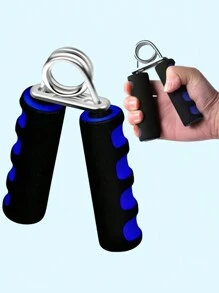 قطعة واحدة من ملطف قبضة من الرغوة - لعبة تخفيف التوتر ذات مقبض مضاد للانزلاق وبصمات الأصابع للمكتب والنادي الرياضي، ممارسة اليد لبناء العضلات، تحسين قوة القبضة، تخفيف القلق - هدايا معدات التمرين المنزلية للرجال/النساء - الأزرق - مشاهدة 1