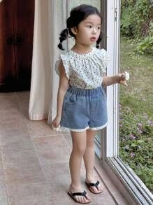 Dazy Kids 女童牛仔短裤，女童夏季服装