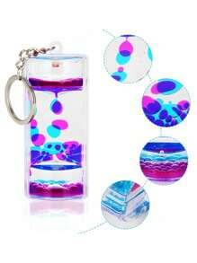 1 件感官玩具液体钥匙扣坐立不安玩具减压礼物动能计时器镇静专注工具派对礼物圣诞生日礼物便携 - 彩色 - 查看 4