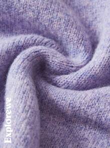 SHEIN 2 Pieces Tween Girls Embroidered Crew Neck Long Sleeve Sweater, Fleece Pullover For Autumn/Winter, Buy 1 Get 1 Free, Suitable For Outdoor, City Trips, Daily Wear, School, Parties & Other Occasions