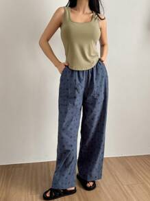 DAZY 2pcs/Set Women Casual Sleeveless Comfortable Pajama Set,Back To School Clothes - Grey - View 3