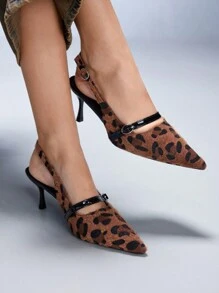 CUCCOO GRLICON 女士 Y2K 朋克风格高跟鞋，适合摩托车、酷女孩、万圣节、圣诞节、派对装扮 - 棕色 - 查看 4