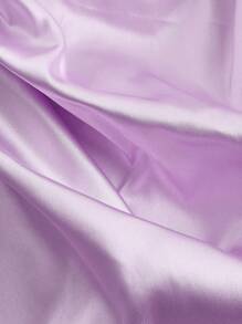 SHEIN MOD 薰衣草复古风格 3D 花卉连衣裙，适合约会新年女士装节日派对连衣裙情人节 - 淡紫色 - 查看 4