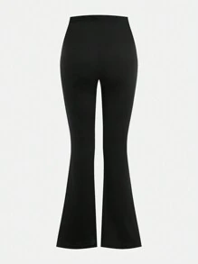 2 件青少年女孩复古豹纹运动基本款运动衫和裤子套装