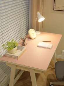 1pc Solid Large Gaming Mouse Pad, Simple Multifunctional Desk Mat For Office, School, Home Use - Pink - View 1