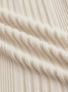 Manfinity Homme Men'S Solid Button-Up Long Sleeve Shirt And Pants Set, Autumn - Apricot - View 4