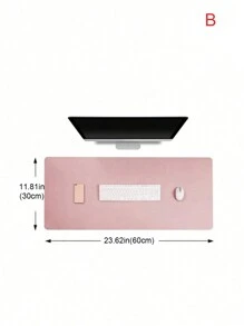1pc Solid Large Gaming Mouse Pad, Simple Multifunctional Desk Mat For Office, School, Home Use - Pink - View 5