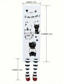 1pc 3D Bookmark With Cute Cat Bookmark For Reading Paper Bookmark Book Lovers, Christmas, Spring Festival, Valentine's Day, Gift,Christmas,Cat,Wicked