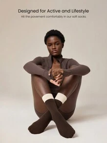 GLOWMODE Double Layered Cotton-Blend Light Sport Tube Socks - Multicolor - View 5